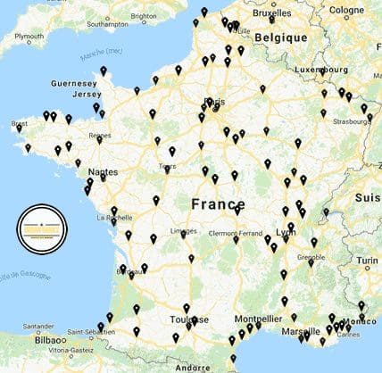 Carte des Urban Games en France