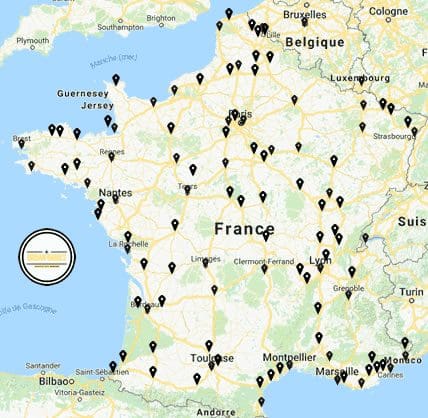 Cherchez votre ville sur la Carte de France des Escape Game